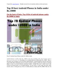 10 Best Android Phones below Rs.10000
