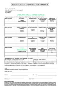 Rückantwort erbeten bis zum[removed]an Fax-Nr.: [removed]bvse-Bundesverband Sekundärrohstoffe und Entsorgung e.V. Hohe Straße[removed]Bonn