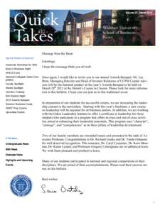 Quick Takes Volume 27, MarchWidener University