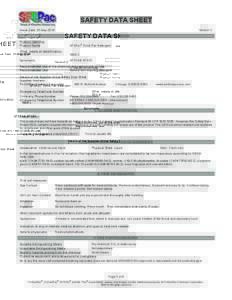 SAFETY DATA SHEET Issue Date 31-May-2014 Version 2 1. IDENTIFICATION