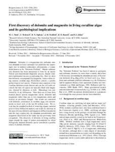 Carbonate minerals / Red algae / Limestone / Marine geology / Sedimentary rocks / Coralline algae / Magnesite / Dolomite / Calcite / Chemistry / Matter / Crystallography