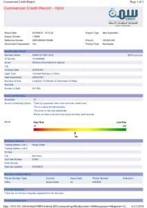 Commercial Credit Report  Page 1 of 3 Commercial Credit Report - Gold