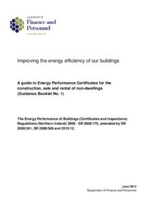 Microsoft Word - Guidance 1 - Guide to EPC s for non-dwellings - revised 8 May 2013