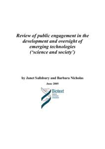 Science communication / Public engagement / Science policy / Public awareness of science / Geneforum / Science Communication Observatory / Science education / Science / Government