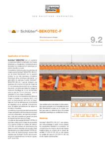 Schlüter®-BEKOTEC-F Structure pour chape chape mince sans deformation 9.2