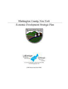 Washington County, New York  Economic Development Strategic Plan 