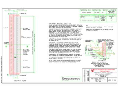 BRIDGE  APPROACH PAVEMENT TECHNICAL DATA INFORMATION - GEOTEXTILE FABRIC