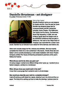 The house of dreaming  	
   Danielle Brustman - set designer By artsHub | Wednesday October[removed]