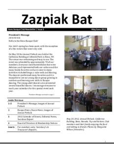 Zazpiak Bat Reno Basque Club Newsletter / Issue 3 May/June[removed]President’s Message