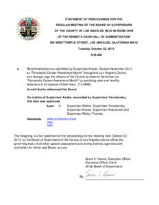 California / Don Knabe / Los Angeles County Board of Supervisors / Board of Supervisors / Kenneth Hahn
