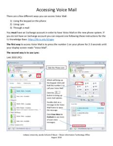 Microsoft Word - Accessing Voicemail