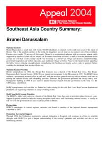 Outline of Brunei / British Red Cross / Brunei Darussalam Red Crescent Society / Brunei / Political geography