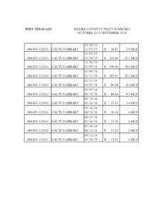 WEST TEXAS GAS  MOORE COUNTY UTILITY SUMMARY OCTOBERSEPTEMBERCACTUS LIBRARY