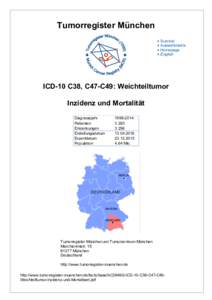 ICD-10 C38, C47-C49: Weichteiltumor - Inzidenz und Mortalität
