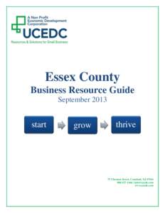 Essex County Business Resource Guide September 2013 start