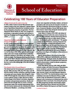 American Association of State Colleges and Universities / Academia / Knowledge / Coalition of Urban and Metropolitan Universities / Dwight W. Allen / University of Massachusetts Amherst / National Council for Accreditation of Teacher Education / University of Massachusetts / School counselor / New England Association of Schools and Colleges / Education / Association of Public and Land-Grant Universities