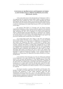 Convention on the Prevention and Punishment of Crimes against Internationally Protected Persons, including Diplomatic Agents - procedural history - English