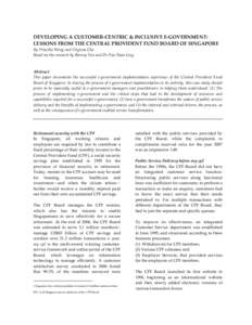 Goods and Services Tax / Demographics of Singapore / Central Provident Fund / Government / Cadastro de Pessoas Físicas