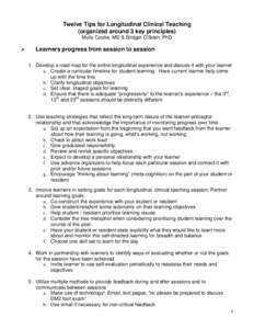 Microsoft Word - Twelve Tips for Longitudinal Clinical Teaching