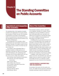 Chapter 6: The Standing Committee on Public Accounts