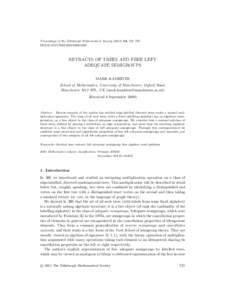 Proceedings of the Edinburgh Mathematical Society, 731–747 DOI:S0013091509001230 RETRACTS OF TREES AND FREE LEFT ADEQUATE SEMIGROUPS MARK KAMBITES