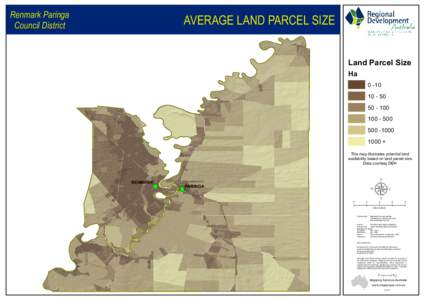 Renmark Paringa Council District AVERAGE LAND PARCEL SIZE Land Parcel Size Ha