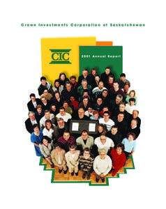 PDF COVER[removed]:21 AM Page 1  Crown Investments Corporation of Saskatchewan 2001 Annual Report