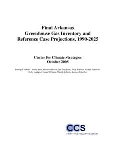 DRAFT Arkansas GHG Inventory and Reference Case Projection