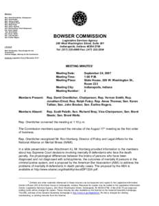 Members Rep. David Orentlicher, Chairperson Rep. Scott Pelath Rep. Vernon Smith Rep. Jonathan Elrod Rep. Ralph Foley