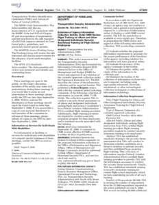 Federal Register / Vol. 73, No[removed]Wednesday, August 13, [removed]Notices Transportation Workers Identification Credentials (TWIC) and Advanced Notice of Arrival (ANOA). The IMSBC Code Subcommittee. The Subcommittee wil