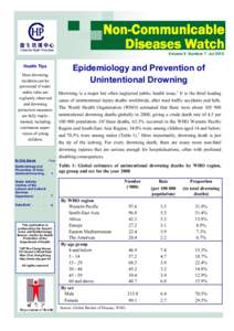 NCD Watch July[removed]Epidemiology and Prevention of Unintentional Drowning