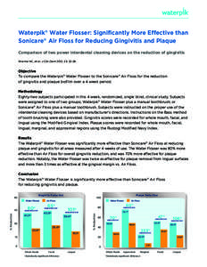 Comparison of Two Power Interdental Cleaning Devices on the Reduction of Gingivitis