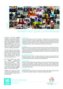 engaging youth  unrwa unrwa’s ten youth commitments On March[removed], UNRWA