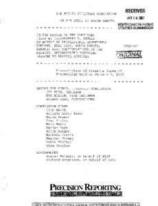 THE PUBLIC UTILITIES COMMISSION  IN THE J%ATTER OF THE COMPLAINT FILED BY CHRISTOPHER A. CUTLER ON.BEHALF OF RECREATIONAL ADVENTURES COMPANY, HILL CITY, SOUTH DAKOTA,