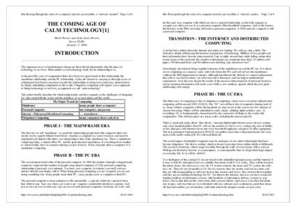 Bits flowing through the wires of a computer network are invisible; a “network monitor” Page 1 of 8  Bits flowing through the wires of a computer network are invisible; a “network monitor” ... Page 2 of 8  THE CO