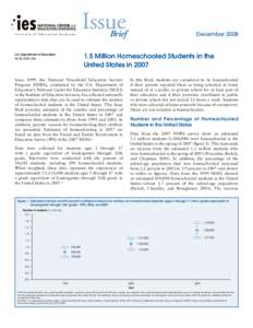 National Center for Education Statistics / Homeschooling international status and statistics / Education / Homeschooling / Alternative education