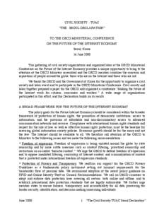 International trade / International factor movements / International relations / OECD Guidelines for Multinational Enterprises / Trade Union Advisory Committee to the OECD / Open data / Multilateral Agreement on Investment / Organisation for Economic Co-operation and Development controversy / Organisation for Economic Co-operation and Development / International economics / Economics