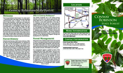 Location  Conway Robinson State Forest Location Map