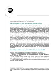    www.cnrs.fr Le domaine de recherche de Gérard Férey : les solides poreux