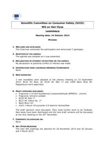 B120 / Propionaldehyde / Meetings / Agenda / Parliamentary procedure