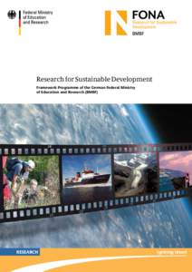 Research for Sustainable ­Development Framework Programme of the German Federal ­Ministry of Education and Research (BMBF) RESEARCH