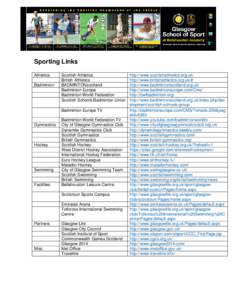 Scotstoun / Glasgow / Bellahouston / Badminton Europe / Geography of the United Kingdom / Geography of Scotland / Sports / BADMINTONscotland / Commonwealth Games