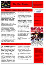 Tiwi Bombers Football Club Newsletter The Tiwi Bomber  The Tiwi Bomber Issue 1