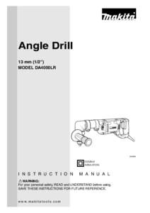 Angle Drill 13 mm (1/2”) MODEL DA4000LR