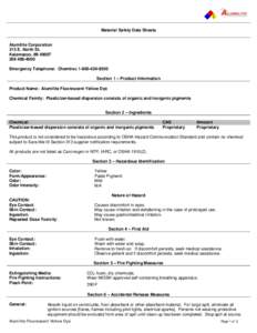 Material Safety Data Sheets  Alumilite Corporation 315 E. North St. Kalamazoo, MI4000