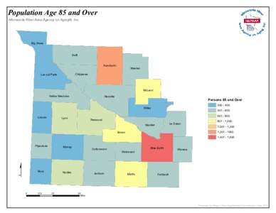 Population Age 85 and Over Minnesota River Area Agency on Aging®, Inc. Big Stone Swift Kandiyohi