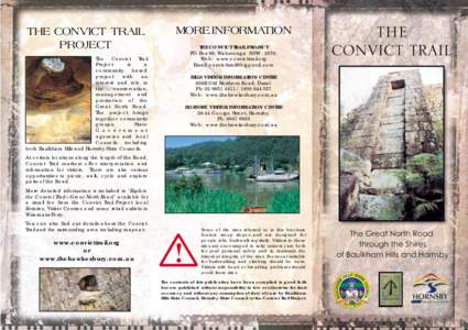 THE CONVICT TRAIL PROJECT The Convict Trail Project is a