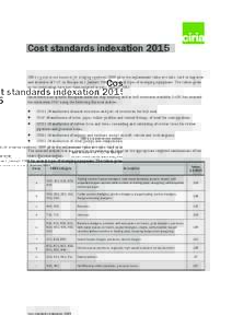 Cost standards indexation 2015 C684 A guide to cost standards for dredging equipment 2009 gives the replacement value ex-works, yard or importer and exclusive of VAT, in Europe on 1 January 2009 for several types of dred