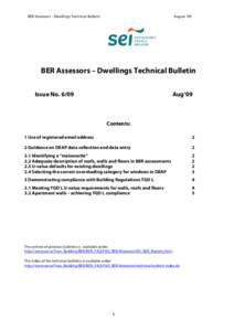 Microsoft Word - BER Technical Bulletin - August 2009 final.doc