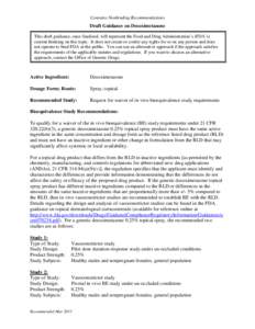 DIVISION OF BIOEQUIVALENCE REVIEW